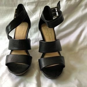 Black platform heels